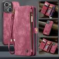 iPhone 16 Caseme 008 2-i-1 Multifunktionel Pung - Rød