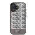 iPhone 16 DKNY Repeat Pattern Bottom Stripe Cover - MagSafe-kompatibel - Brun