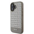 iPhone 16 DKNY Repeat Pattern Bottom Stripe Cover - MagSafe-kompatibel - Brun