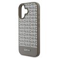iPhone 16 DKNY Repeat Pattern Bottom Stripe Cover - MagSafe-kompatibel - Brun