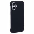iPhone 16 Plastik Cover Uden Sider - Sort