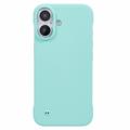 iPhone 16 Plastik Cover Uden Sider - Lyse Cyan