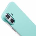 iPhone 16 Plastik Cover Uden Sider - Lyse Cyan