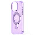 iPhone 16 Glitter Hybrid cover med kickstand - MagSafe-kompatibel - Lilla