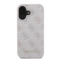 iPhone 16 Guess 4G Metal Gold Logo Hybrid Cover - Pink