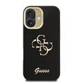 iPhone 16 Guess Grained 4G Logo Stativkamera Cover - Sort