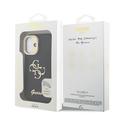 iPhone 16 Guess Grained 4G Logo Stativkamera Cover - Sort