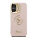 iPhone 16 Guess Grained 4G Logo Stativkamera Cover - Pink