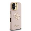 iPhone 16 Guess Grained 4G Logo Stativkamera Cover - Pink