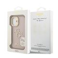 iPhone 16 Guess Grained 4G Logo Stativkamera Cover - Pink