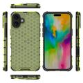 iPhone 16 Honeycomb Armored Hybrid Cover - Grøn