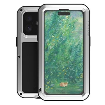 iPhone 16 Love Mei Powerful Hybrid Cover - Sølv