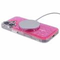 iPhone 16 MagSafe-kompatibel Glitter Pailletter Epoxy Cover - Hot Pink