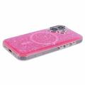 iPhone 16 MagSafe-kompatibel Glitter Pailletter Epoxy Cover - Hot Pink