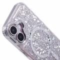 iPhone 16 MagSafe-kompatibel Glitter Pailletter Epoxy Cover - Hvid