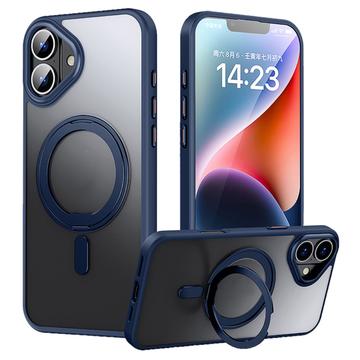 iPhone 16 Magnetisk Stativ Hybrid Cover - mørkeblå