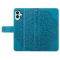 iPhone 16 Mandala Series Etui med Pung - Blå