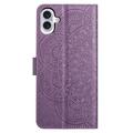 iPhone 16 Mandala Series Etui med Pung - Lilla