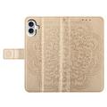 iPhone 16 Mandala Series Etui med Pung - Guld