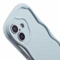iPhone 16 Plus Candy Color Wavy TPU Cover - babyblå
