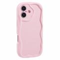 iPhone 16 Plus Candy Color Wavy TPU Cover - Pink