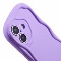 iPhone 16 Plus Candy Color Wavy TPU Cover - Lilla