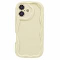 iPhone 16 Plus Candy Color Wavy TPU Cover - Gul