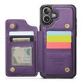 iPhone 16 Plus Caseme C22-etui RFID-kortpung - lilla