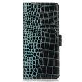 iPhone 16 Plus Crocodile Series Læderpung med RFID - Grøn