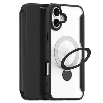 iPhone 16 Plus Dux Ducis Skin X Pro Magnetisk Flip Cover - Sort