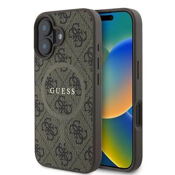 iPhone 16 Plus Guess 4G farvet ringcover - MagSafe-kompatibel - brun