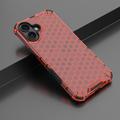 iPhone 16 Plus Honeycomb Armored Hybrid Cover - Rød