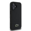 iPhone 16 Plus Lacoste Iconic Petit Pique Woven Logo Cover - MagSafe-kompatibel - Sort