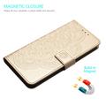 iPhone 16 Plus Mandala Series Etui med Pung - Guld