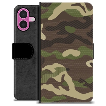 iPhone 16 Plus Premium Flip Cover med Pung - Camo