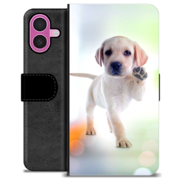 iPhone 16 Plus Premium Flip Cover med Pung - Hund