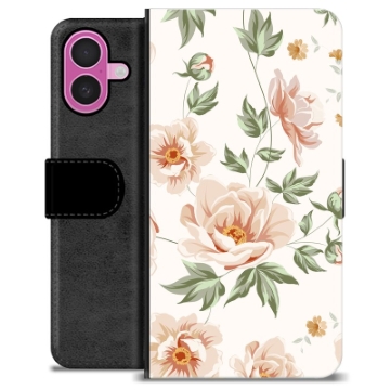 iPhone 16 Plus Premium Flip Cover med Pung - Floral