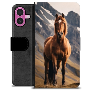 iPhone 16 Plus Premium Flip Cover med Pung - Hest