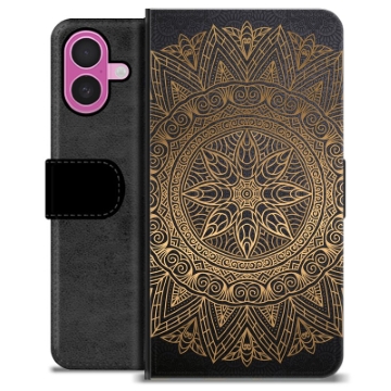 iPhone 16 Plus Premium Flip Cover med Pung - Mandala