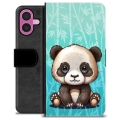 iPhone 16 Plus Premium Flip Cover med Pung - Panda