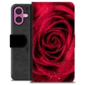 iPhone 16 Plus Premium Flip Cover med Pung - Rose