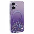 iPhone 16 Plus Sparkle Glow MagSafe Cover - lilla