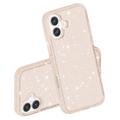iPhone 16 Plus Stylish Glitter Series Hybrid Cover - Guld