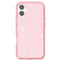 iPhone 16 Plus Stylish Glitter Series Hybrid Cover - Pink
