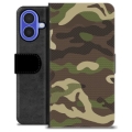 iPhone 16 Premium Flip Cover med Pung - Camo