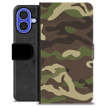 iPhone 16 Premium Flip Cover med Pung - Camo