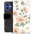 iPhone 16 Premium Flip Cover med Pung - Floral