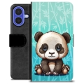 iPhone 16 Premium Flip Cover med Pung - Panda