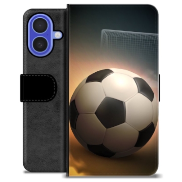 iPhone 16 Premium Flip Cover med Pung - Fodbold