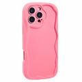 iPhone 16 Pro Candy Color Wavy TPU Cover - Hot Pink